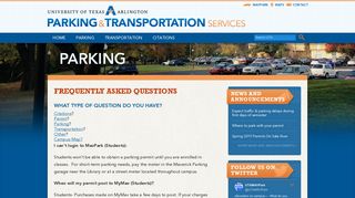 Frequently Asked Questions – Parking and Transportation ... - UTA