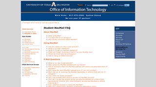 Student MavMail FAQ - UT Arlington Office of Information Technology