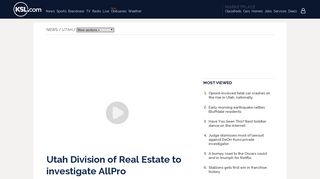 Utah Division of Real Estate to investigate AllPro | KSL.com