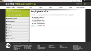 Employee Profile | Employee Gateway - Utah Department of Human ...