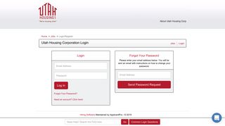 Login - Job Listings - Utah Housing Corporation Jobs - ApplicantPro