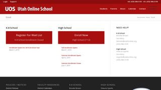 Enroll - Utah Online School (UOS)