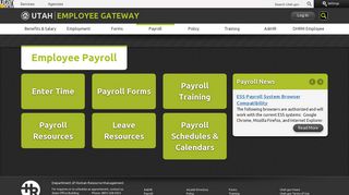 Payroll | Employee Gateway - Utah Department of Human Resource ...