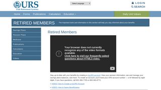 URS - Retired Members - Utah Retirement Systems