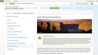 Utah Retirement Systems - Utah State Treasurer