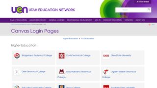 Canvas Login Pages - UEN - Utah Education Network