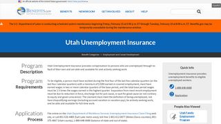 Utah Unemployment Insurance | Benefits.gov