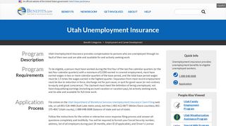 Utah Unemployment Insurance | Benefits.gov