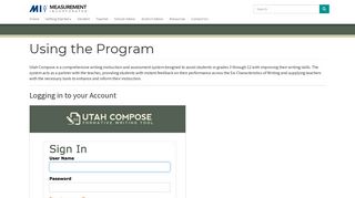 Using the Program | Utah Compose Support Center