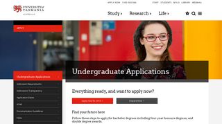 Undergraduate Applications - Apply | University of Tasmania