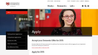 Apply - Apply | University of Tasmania