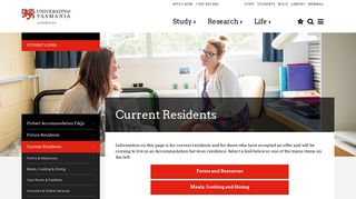 Current Residents - Student Living | University of Tasmania
