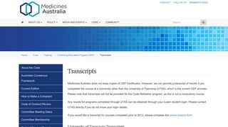 Transcripts – Medicines Australia