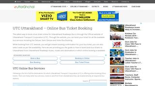 UTC Uttarakhand Online Bus Tickets Booking Guide - Uttarakhand ...