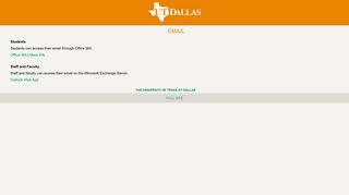 Email - The University of Texas at Dallas - UT Dallas