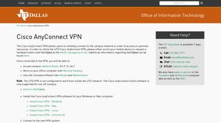 Office of Information Technology | Cisco AnyConnect VPN - UT Dallas