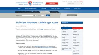 UpToDate Anywhere – Mobile app access | McGill University Health ...