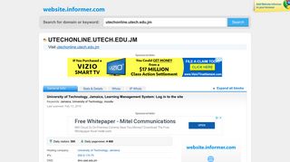 utechonline.utech.edu.jm at WI. University of Technology, Jamaica ...