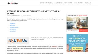 UTellUs Review - Legitimate Survey Site Or A Scam?