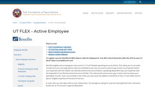 UT FLEX - Active Employee | University of Texas System