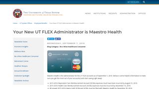 Your New UT FLEX Administrator is Maestro Health | University of ...