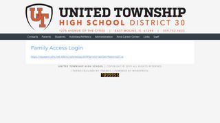 Family Access Login :: United Township High School