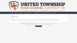 Parents :: United Township High School