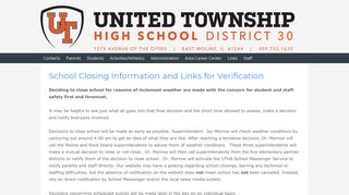 School Closing Information and Links for Verification :: United ...