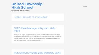 skyward :: Search Results :: United Township High School