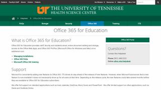 Office 365 for Education | Helpdesk | UTHSC