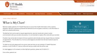 MyChart | UT Health Physician Practice - UT Health San Antonio