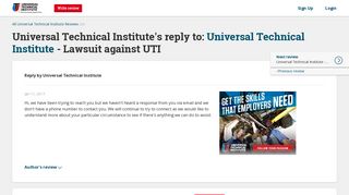 Universal Technical Institute - Lawsuit against UTI Dec 22, 2016