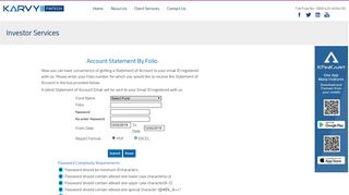 Account Statement by Folio - KarvyMFS