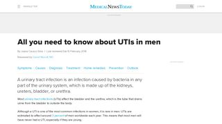 Urinary tract infection (UTI) in men: Symptoms, causes, and treatment