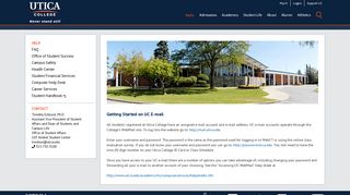 Getting Started on UC E-mail - Utica College