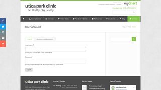 User account | Utica Park Clinic
