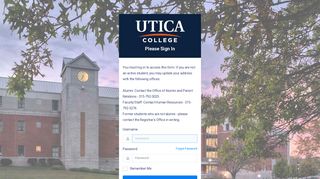 Login Form - Utica College