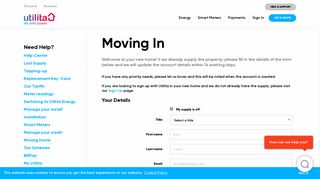 Moving In | Contact | Utilita Energy