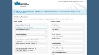 Account Registration - Utilities Kingston