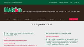 Employee Resources – Nelson Tree Service