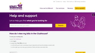 How do I view my bills in the Clubhouse? - Utility Warehouse - Help
