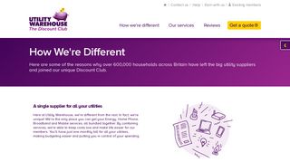 Utility Warehouse - How We're Different