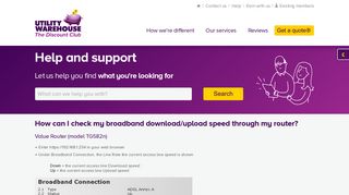 How can I check my broadband download ... - Utility Warehouse - Help