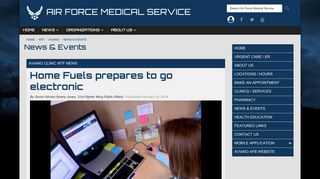 Home Fuels prepares to go electronic > Air Force Medical Service ...
