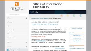 Your NetID and Password | Office of Information Technology