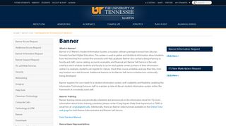 Banner | Information Technology Services - UTM.edu