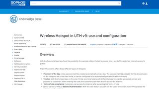 Wireless Hotspot in UTM v9: use and configuration - Sophos Community