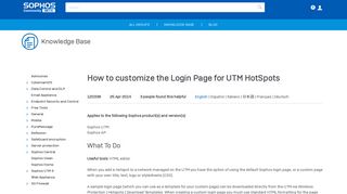How to customize the Login Page for UTM HotSpots - Sophos ...