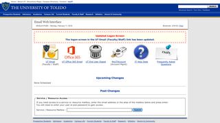 Email web interface - The University of Toledo :