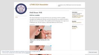Field House: Wifi | UTMB SGA Newsletter